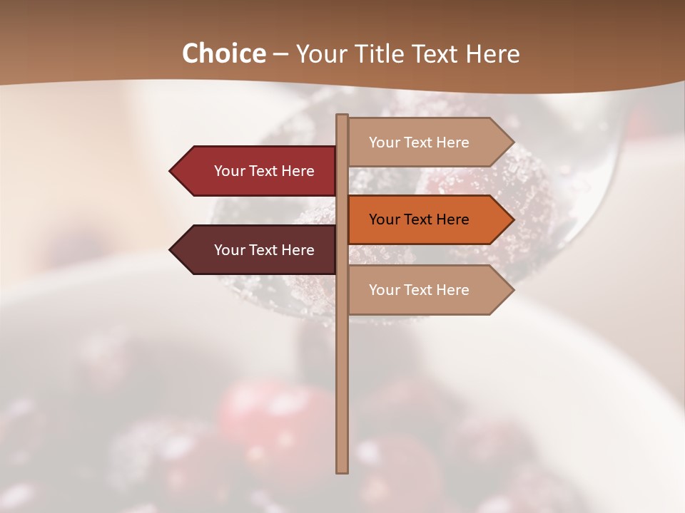 Traditional Berry Spoon PowerPoint Template