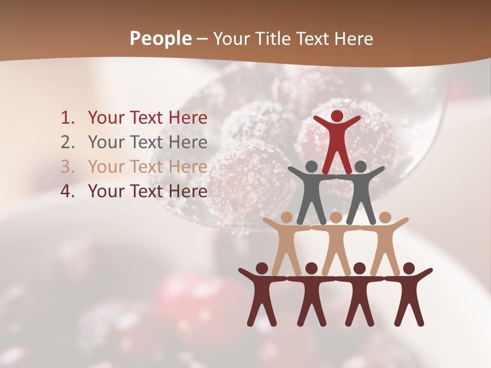 Traditional Berry Spoon PowerPoint Template