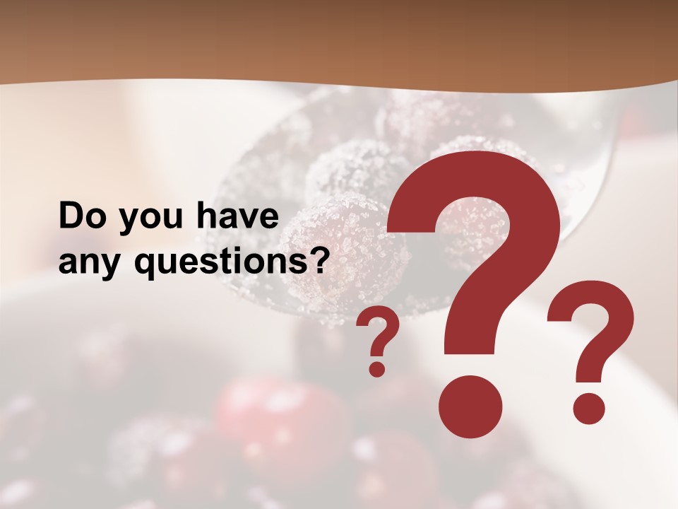 Traditional Berry Spoon PowerPoint Template