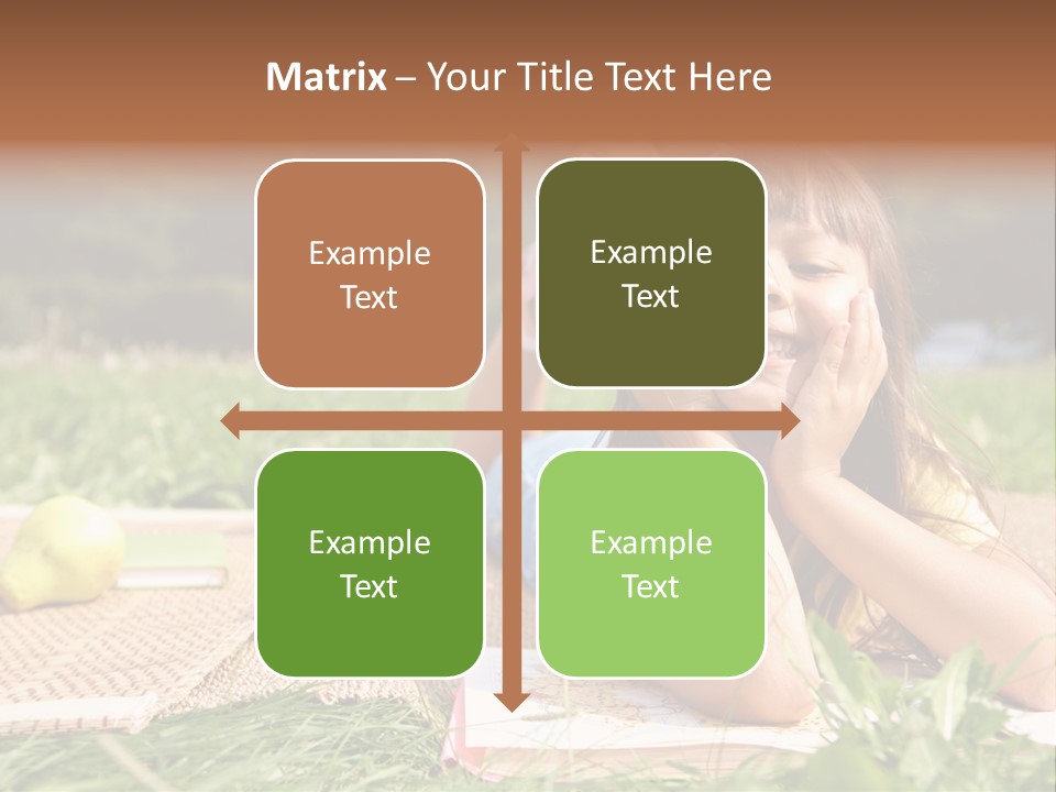 Schoolchild Girl Pretty PowerPoint Template