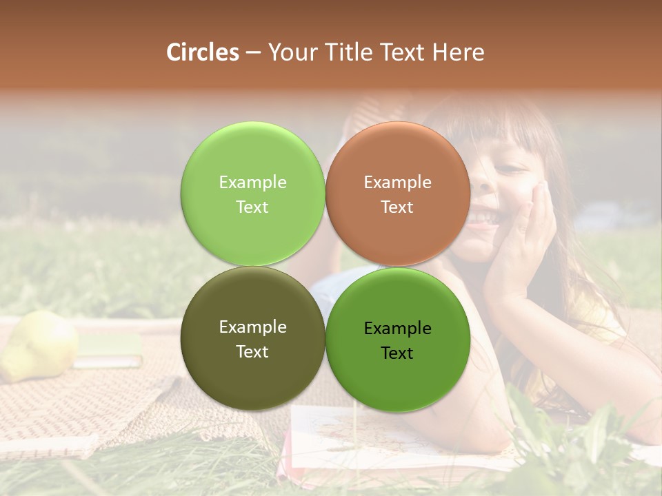 Schoolchild Girl Pretty PowerPoint Template