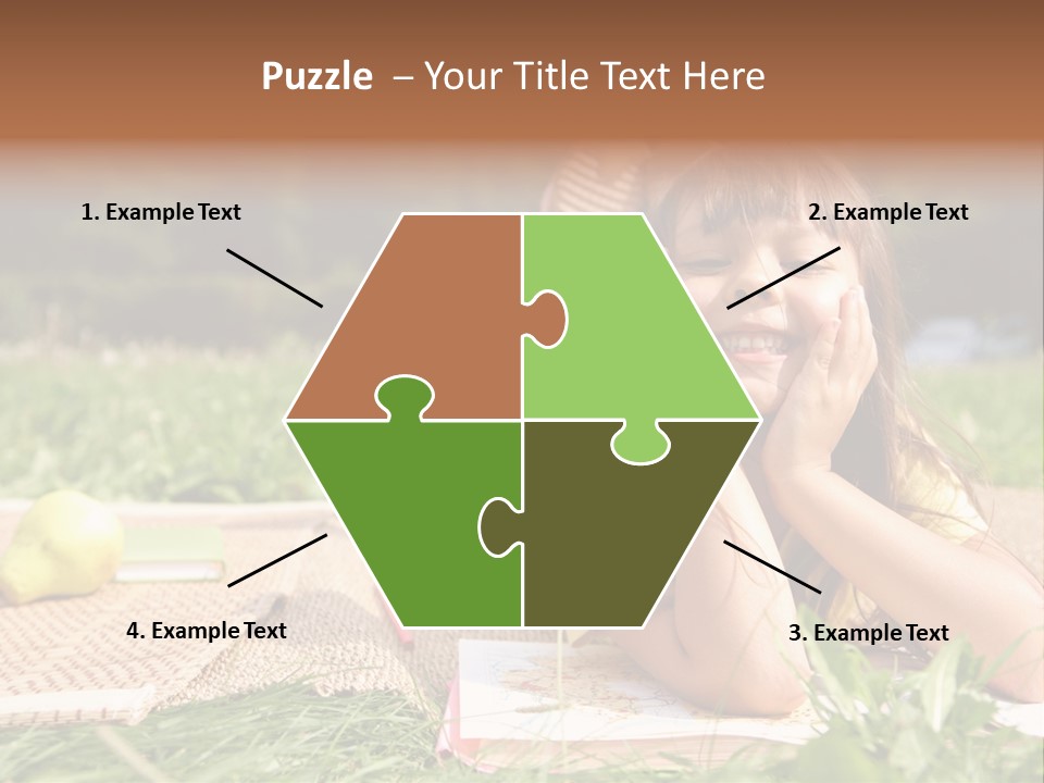 Schoolchild Girl Pretty PowerPoint Template