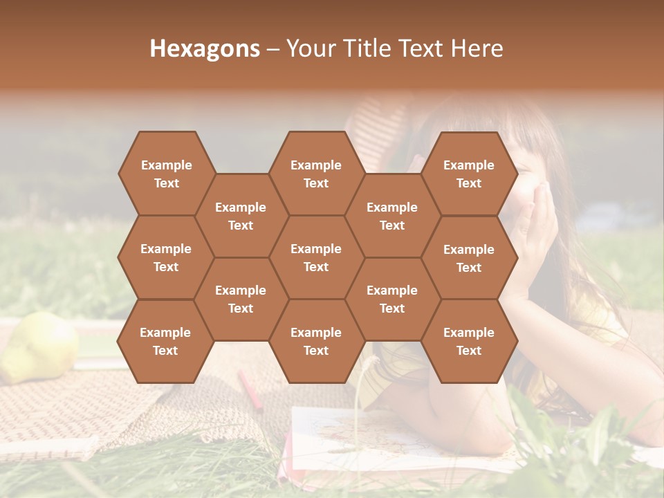 Schoolchild Girl Pretty PowerPoint Template