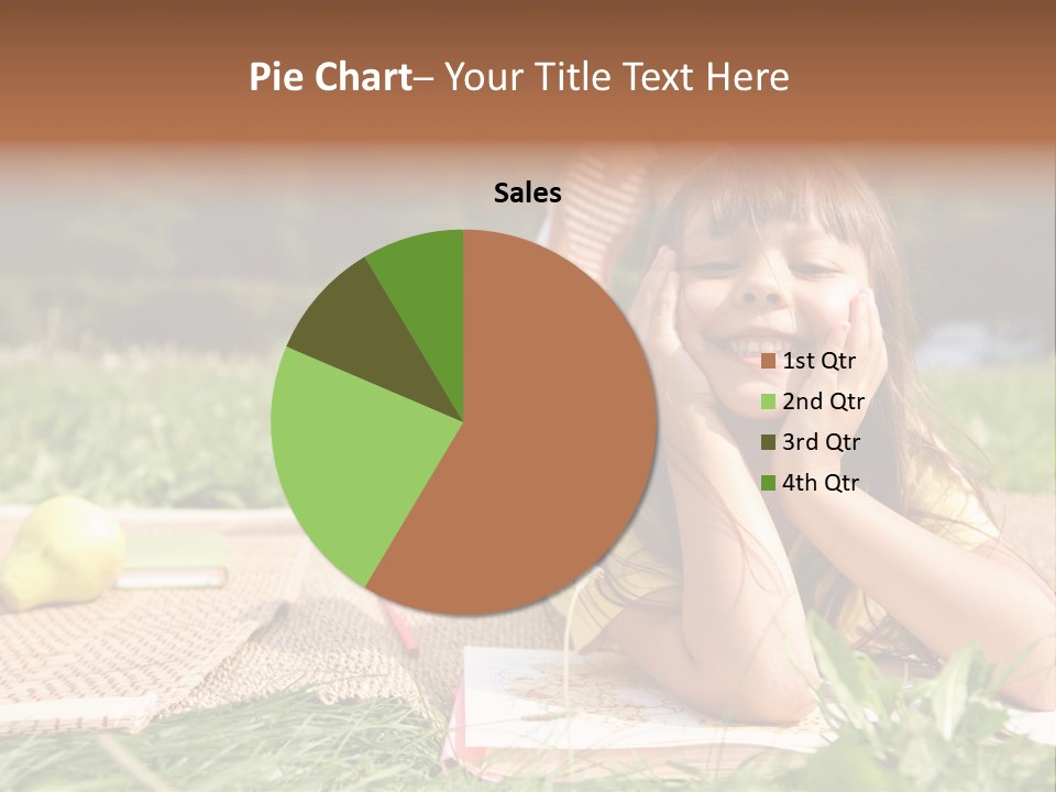 Schoolchild Girl Pretty PowerPoint Template