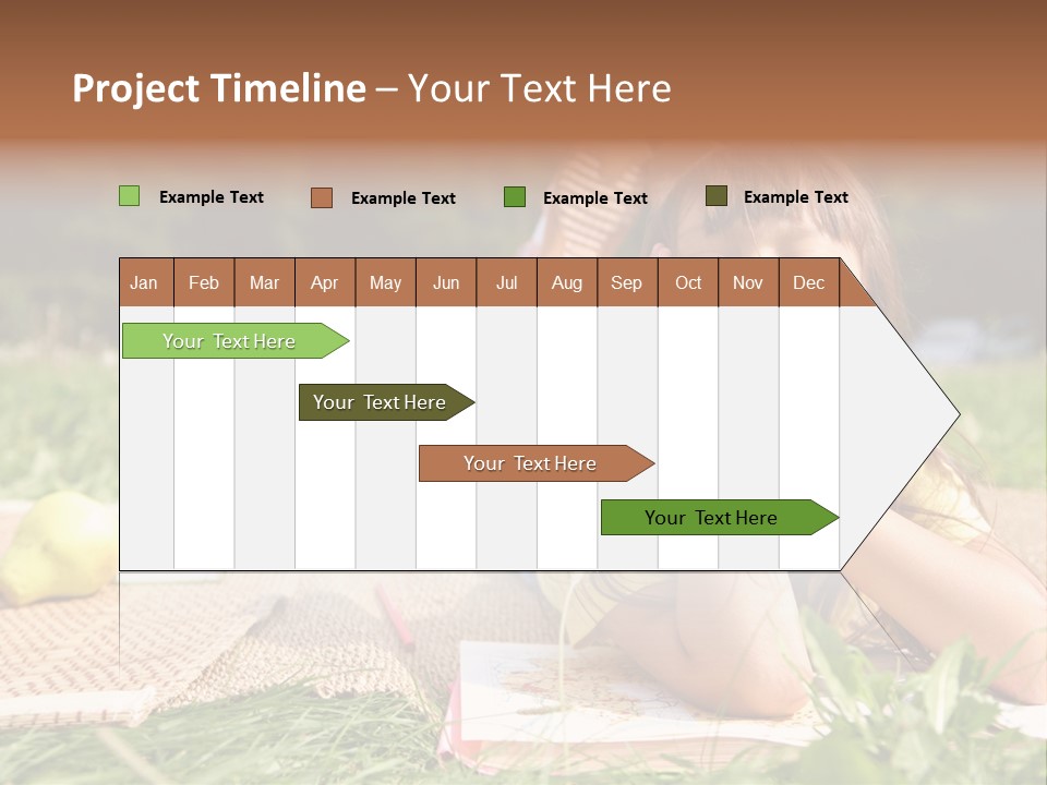 Schoolchild Girl Pretty PowerPoint Template