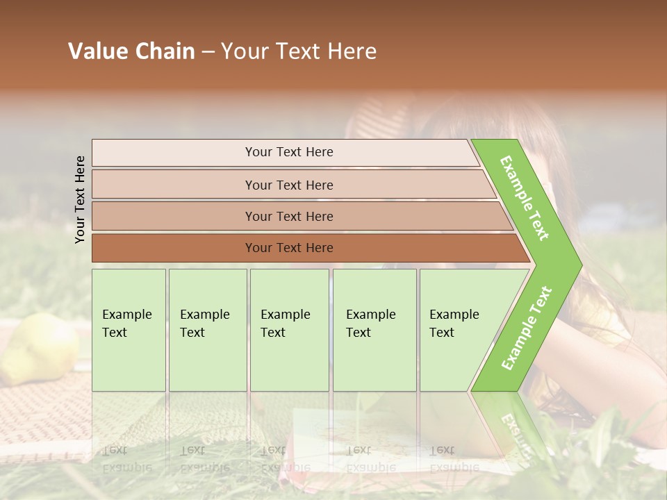 Schoolchild Girl Pretty PowerPoint Template