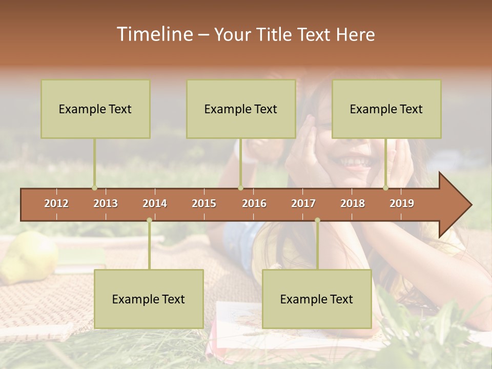 Schoolchild Girl Pretty PowerPoint Template