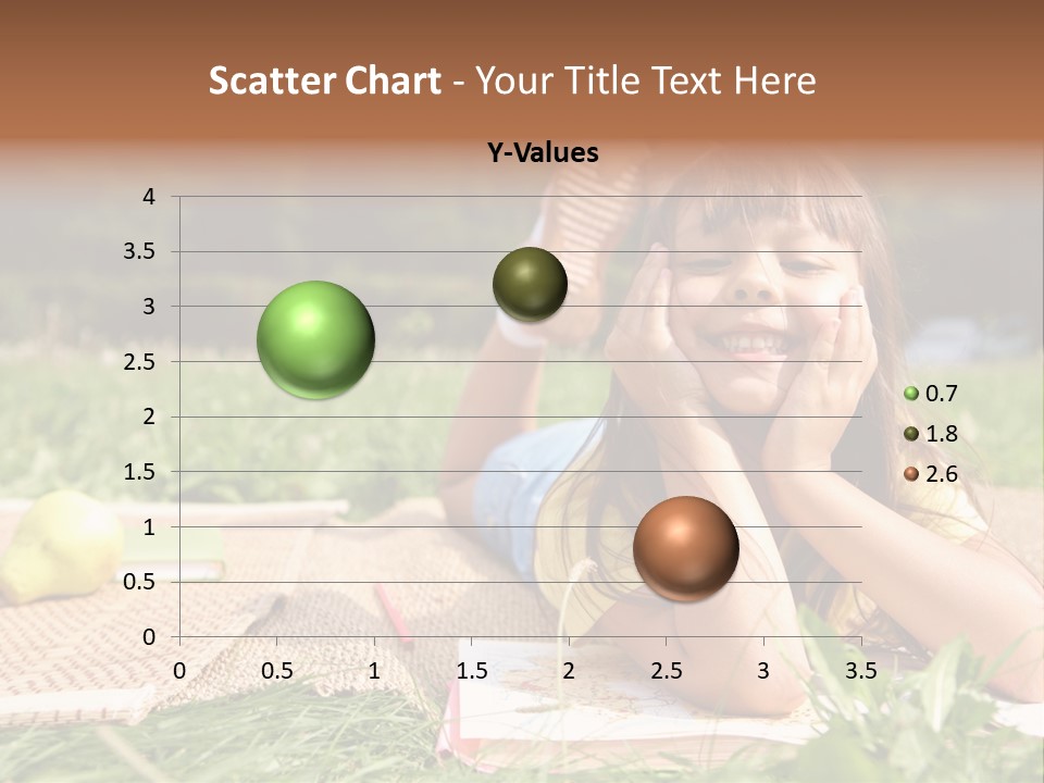 Schoolchild Girl Pretty PowerPoint Template