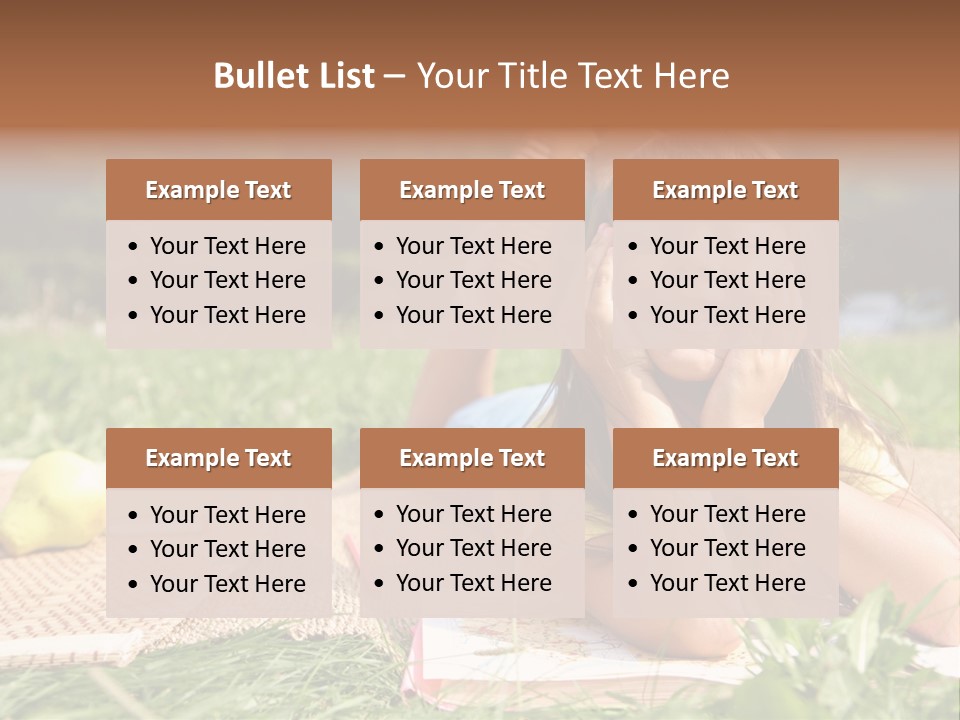 Schoolchild Girl Pretty PowerPoint Template