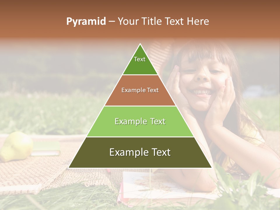 Schoolchild Girl Pretty PowerPoint Template