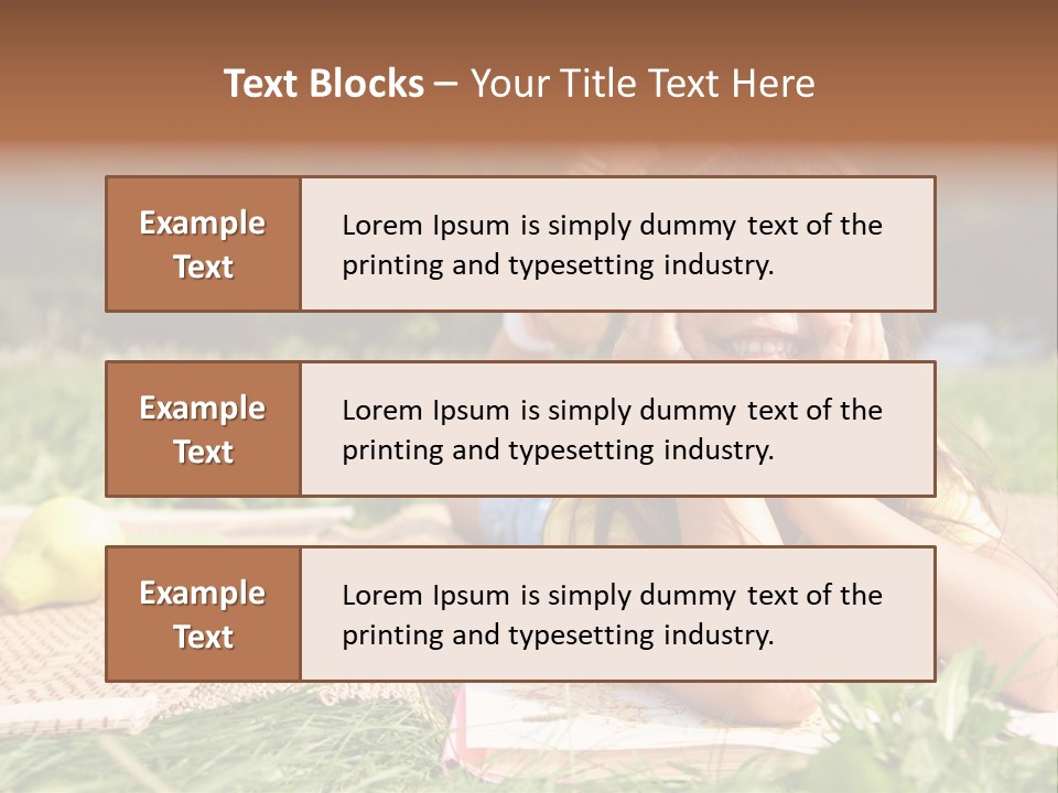 Schoolchild Girl Pretty PowerPoint Template