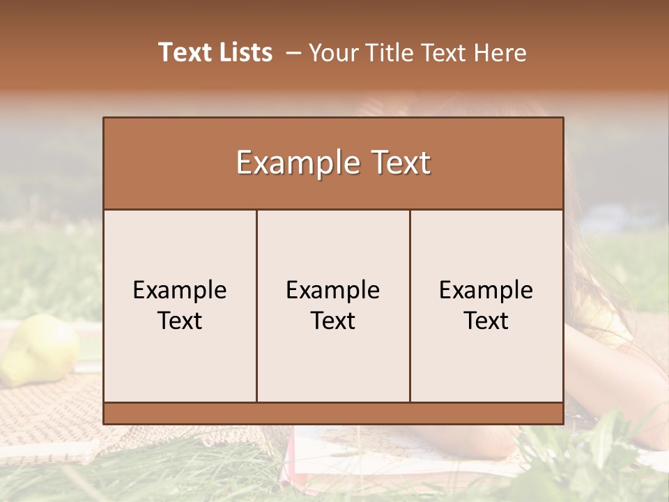 Schoolchild Girl Pretty PowerPoint Template