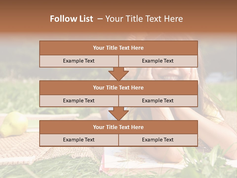 Schoolchild Girl Pretty PowerPoint Template