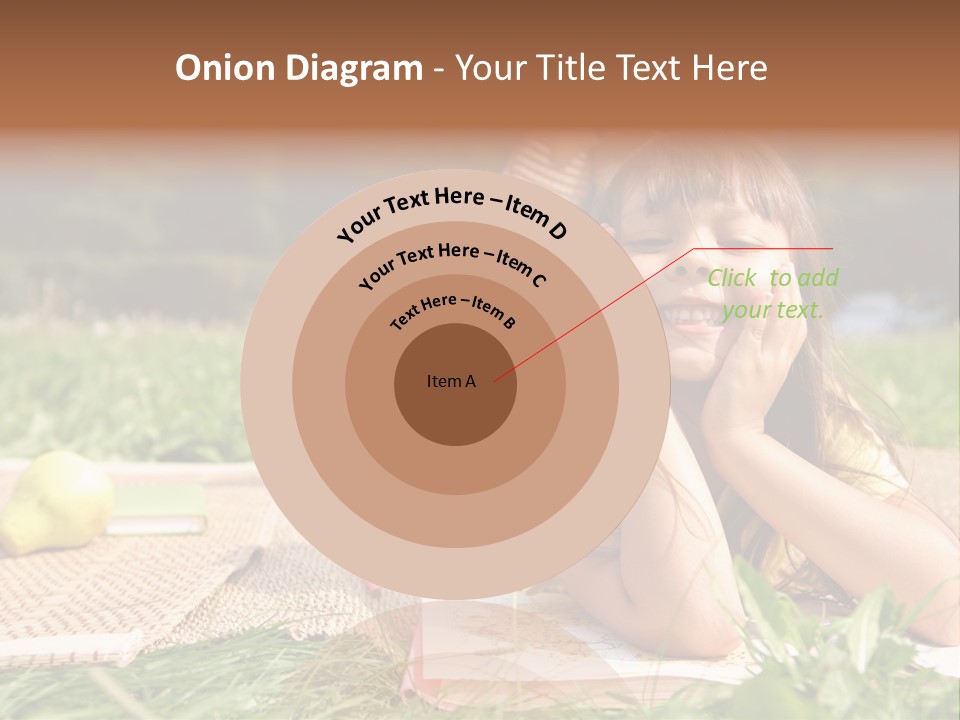 Schoolchild Girl Pretty PowerPoint Template