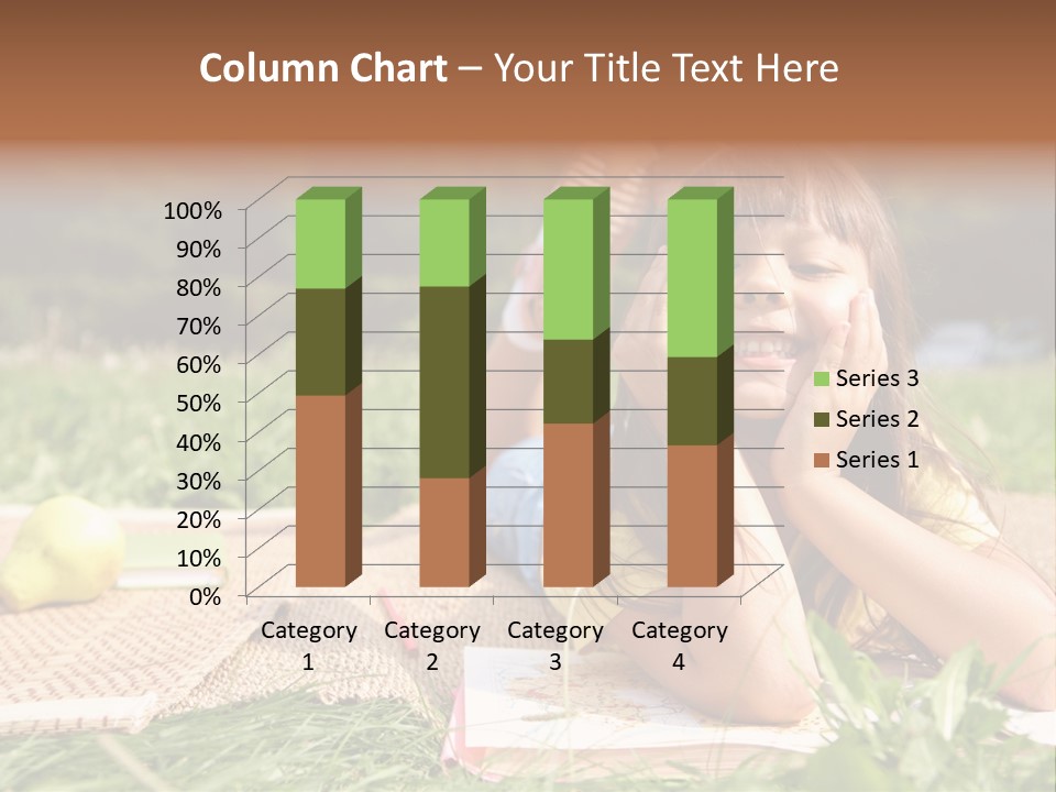 Schoolchild Girl Pretty PowerPoint Template