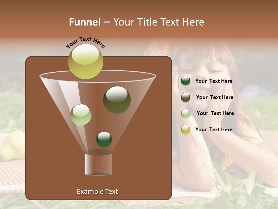 Schoolchild Girl Pretty PowerPoint Template