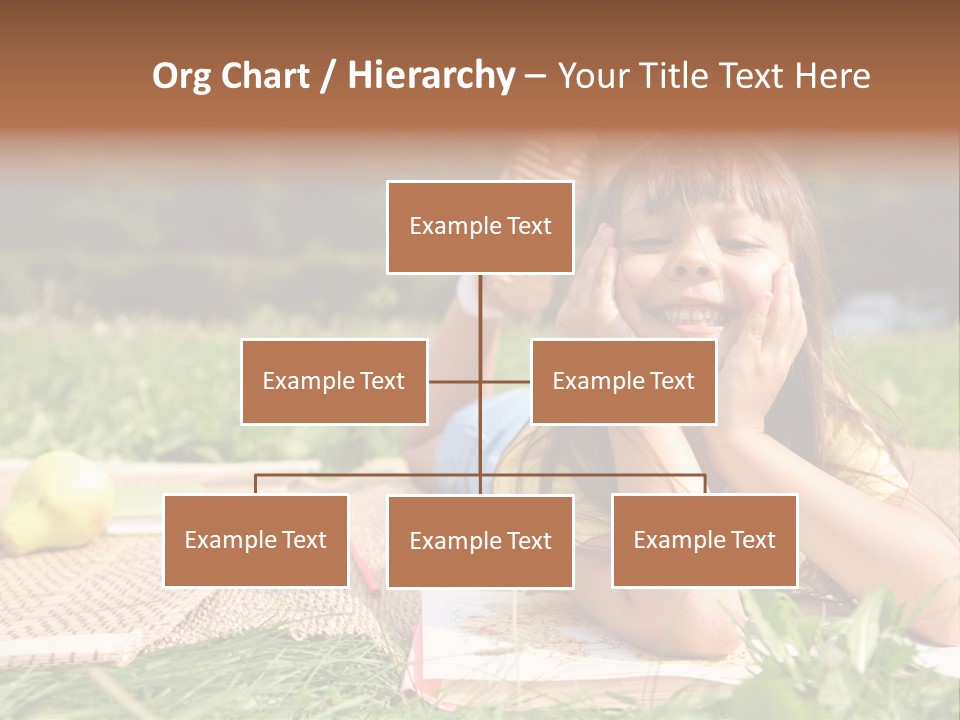 Schoolchild Girl Pretty PowerPoint Template