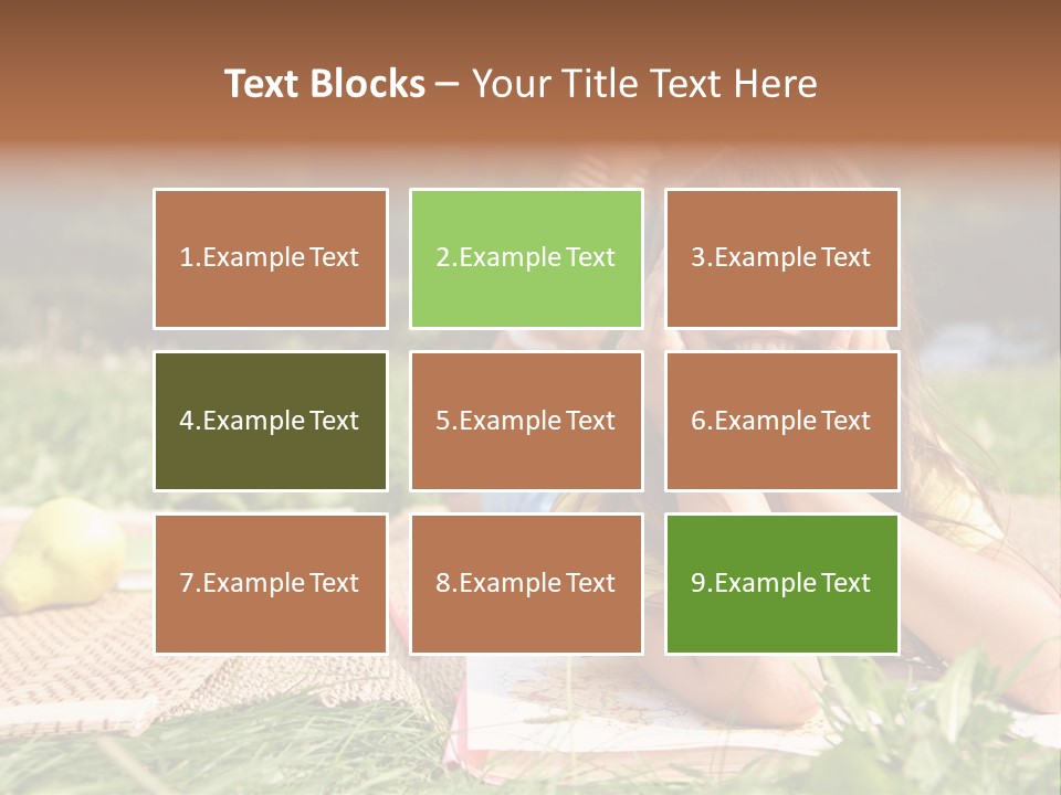 Schoolchild Girl Pretty PowerPoint Template