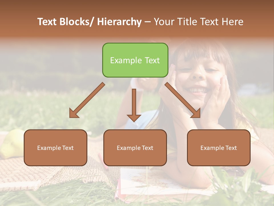 Schoolchild Girl Pretty PowerPoint Template