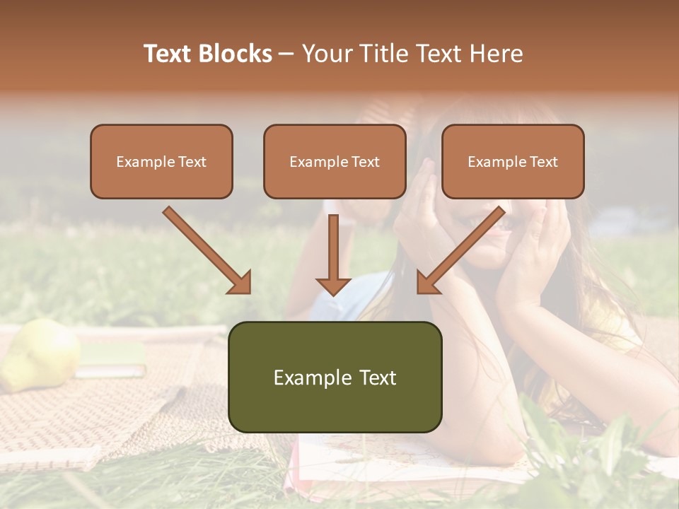 Schoolchild Girl Pretty PowerPoint Template