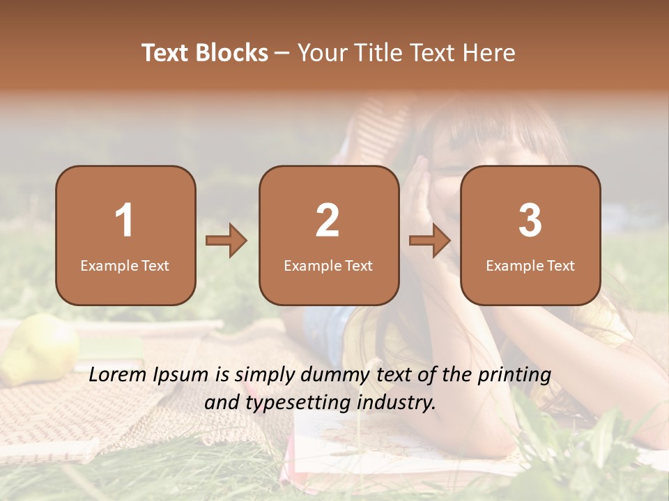 Schoolchild Girl Pretty PowerPoint Template