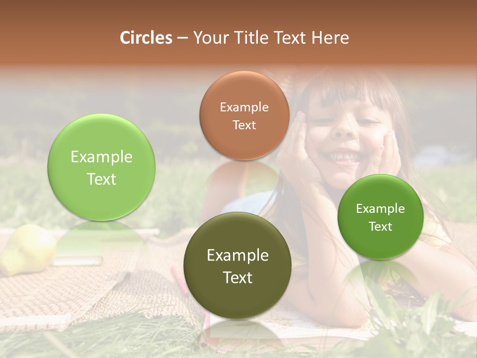 Schoolchild Girl Pretty PowerPoint Template