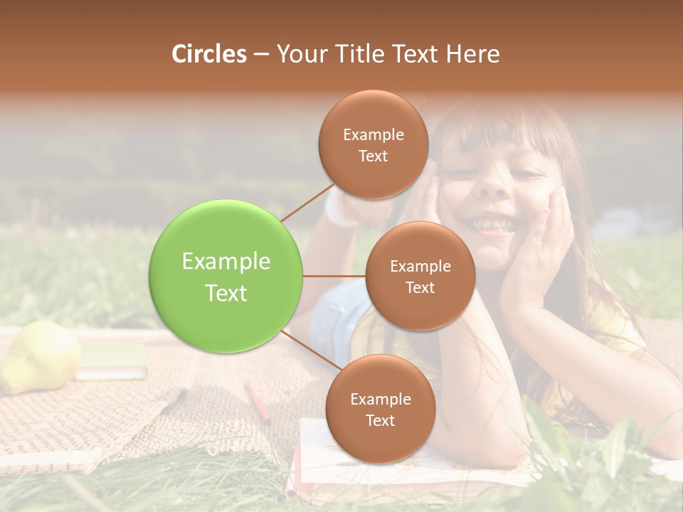 Schoolchild Girl Pretty PowerPoint Template