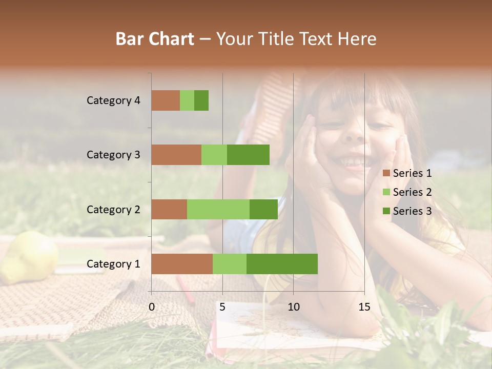 Schoolchild Girl Pretty PowerPoint Template