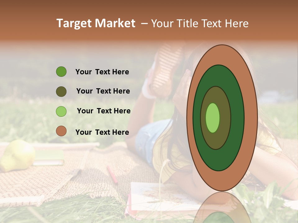 Schoolchild Girl Pretty PowerPoint Template