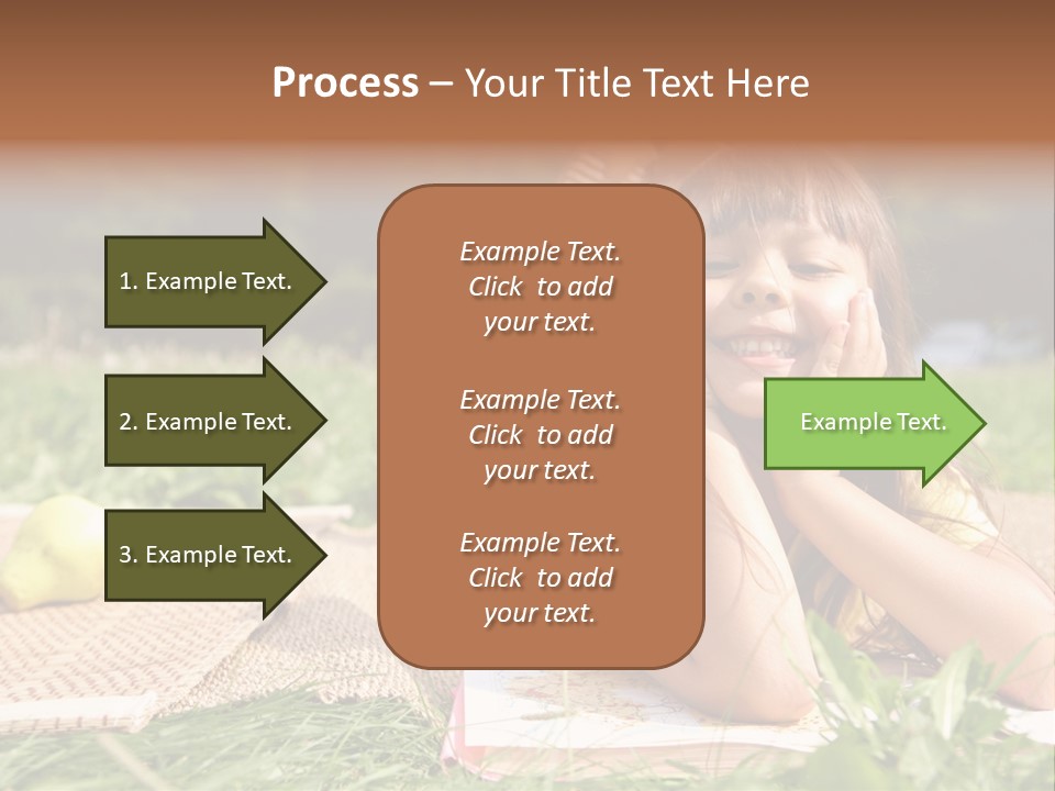 Schoolchild Girl Pretty PowerPoint Template