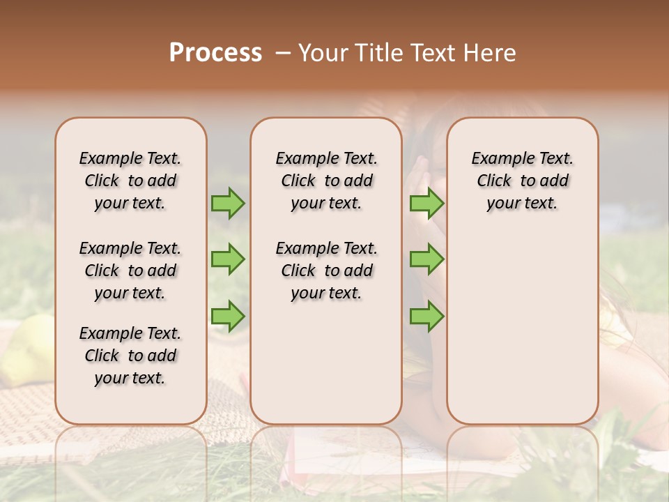 Schoolchild Girl Pretty PowerPoint Template