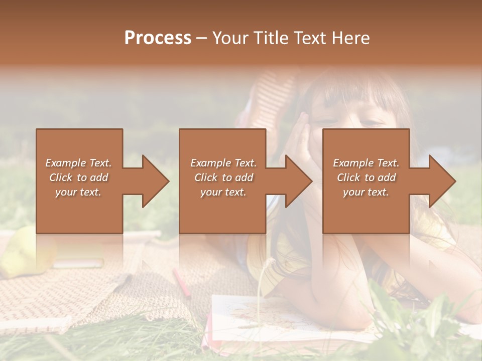 Schoolchild Girl Pretty PowerPoint Template