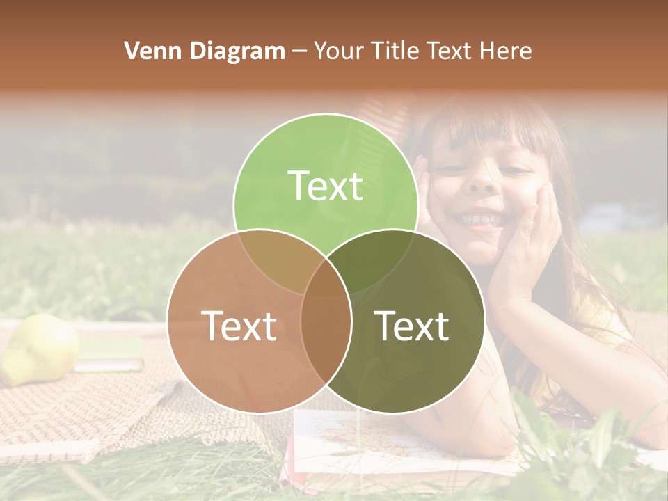 Schoolchild Girl Pretty PowerPoint Template