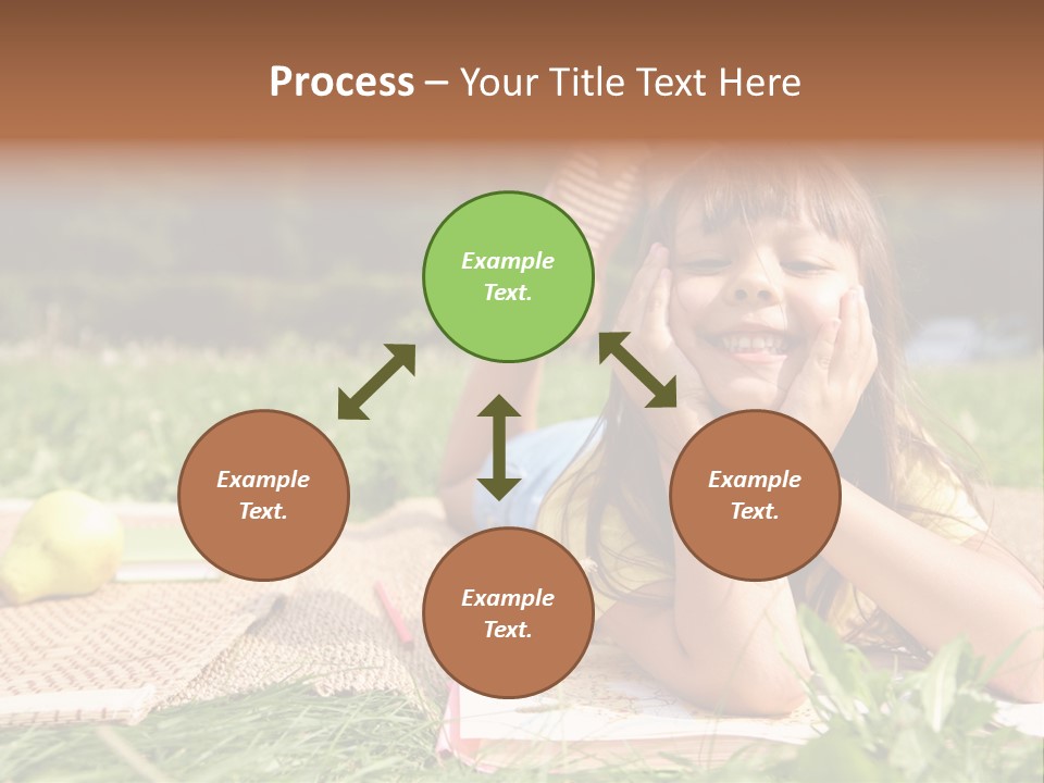 Schoolchild Girl Pretty PowerPoint Template