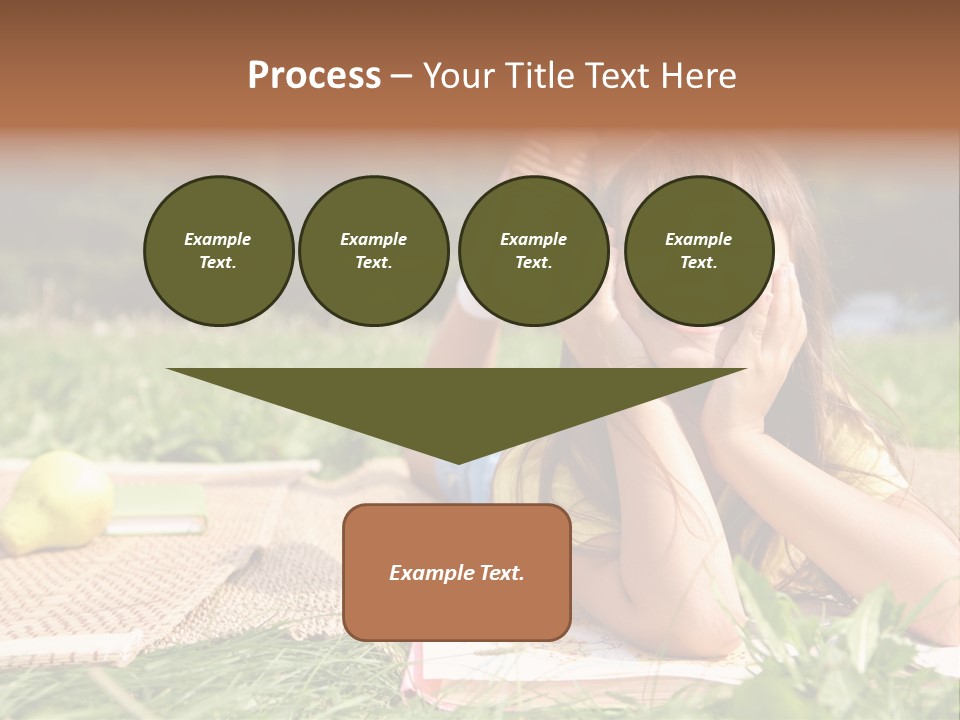 Schoolchild Girl Pretty PowerPoint Template