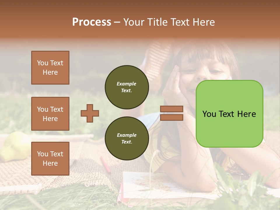 Schoolchild Girl Pretty PowerPoint Template