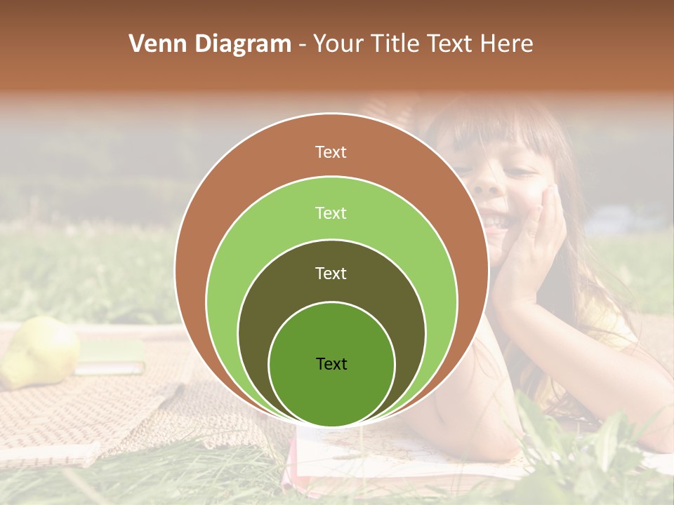 Schoolchild Girl Pretty PowerPoint Template