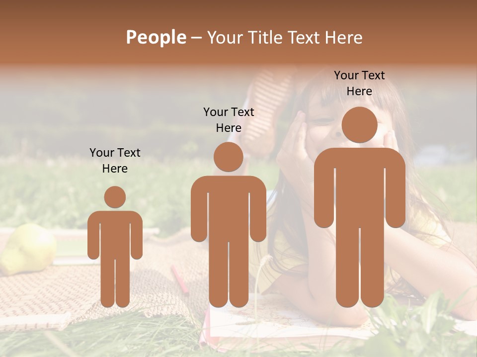 Schoolchild Girl Pretty PowerPoint Template