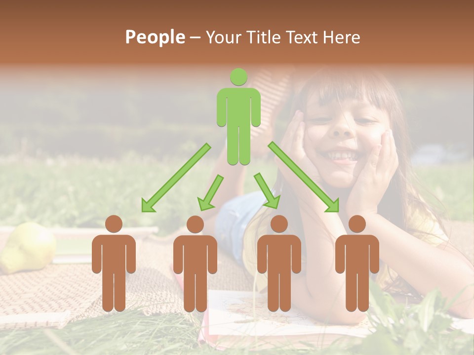 Schoolchild Girl Pretty PowerPoint Template