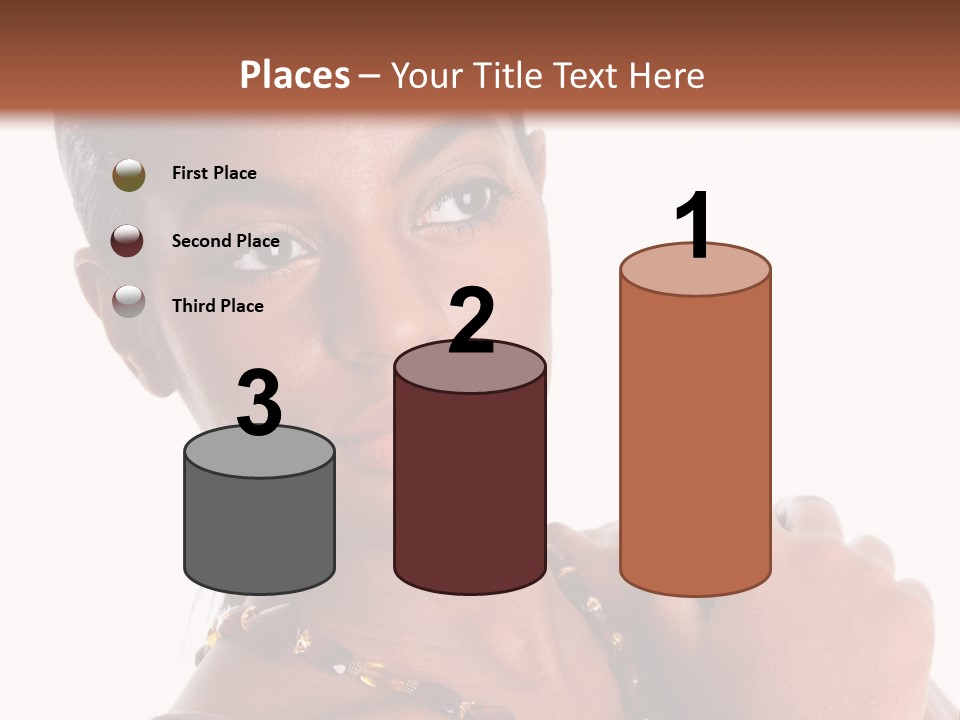 Fashion White Girl PowerPoint Template