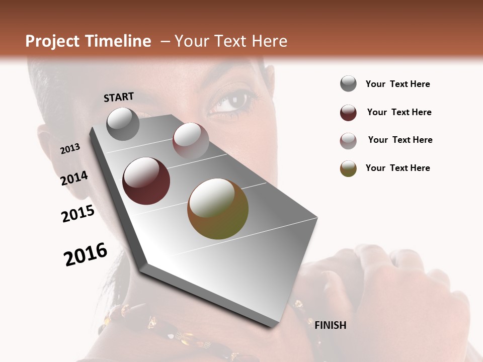 Fashion White Girl PowerPoint Template