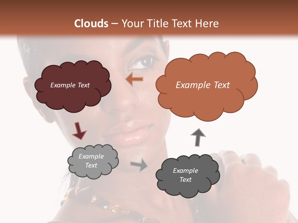 Fashion White Girl PowerPoint Template