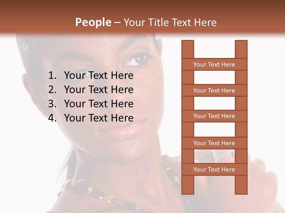 Fashion White Girl PowerPoint Template