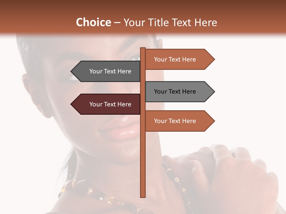 Fashion White Girl PowerPoint Template