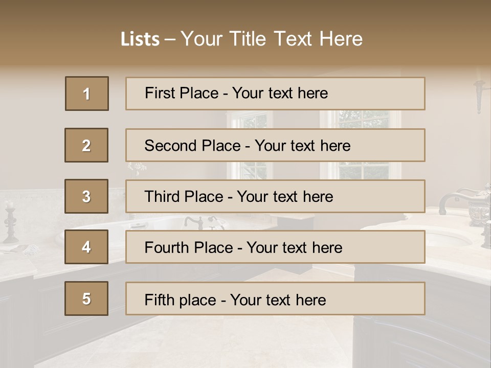 Lighting Bath Floor PowerPoint Template