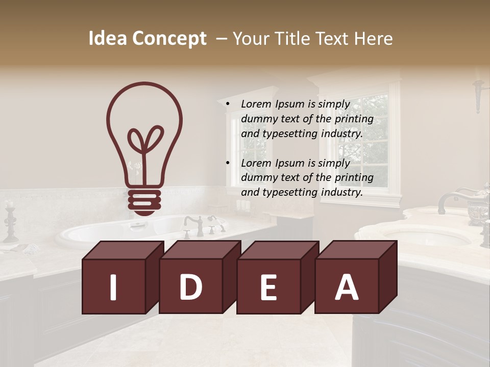 Lighting Bath Floor PowerPoint Template