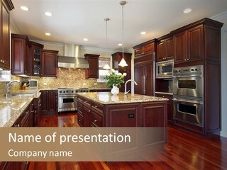 Furniture Counter Dining PowerPoint Template