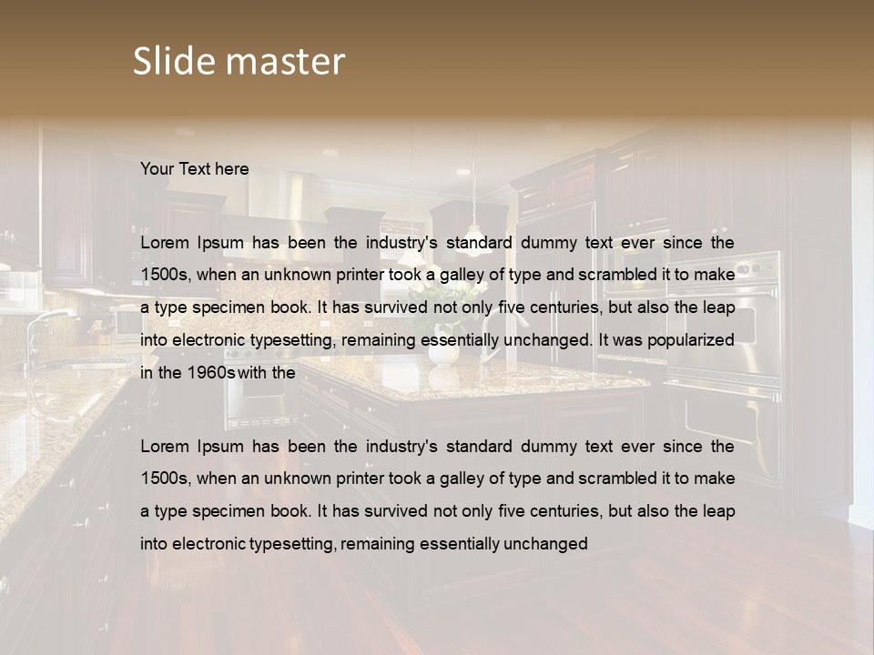 Furniture Counter Dining PowerPoint Template