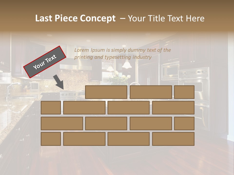 Furniture Counter Dining PowerPoint Template