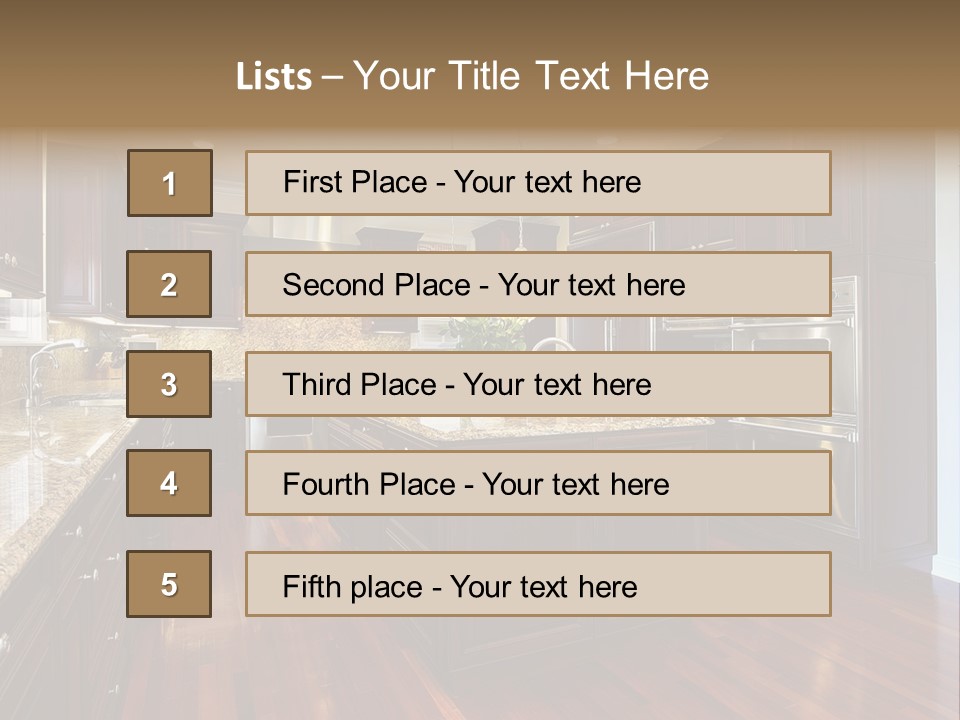 Furniture Counter Dining PowerPoint Template